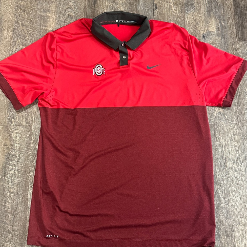 Nike Dri-Fit Tiger Woods Collection Ohio State University Athletic Men’s Polo XL
